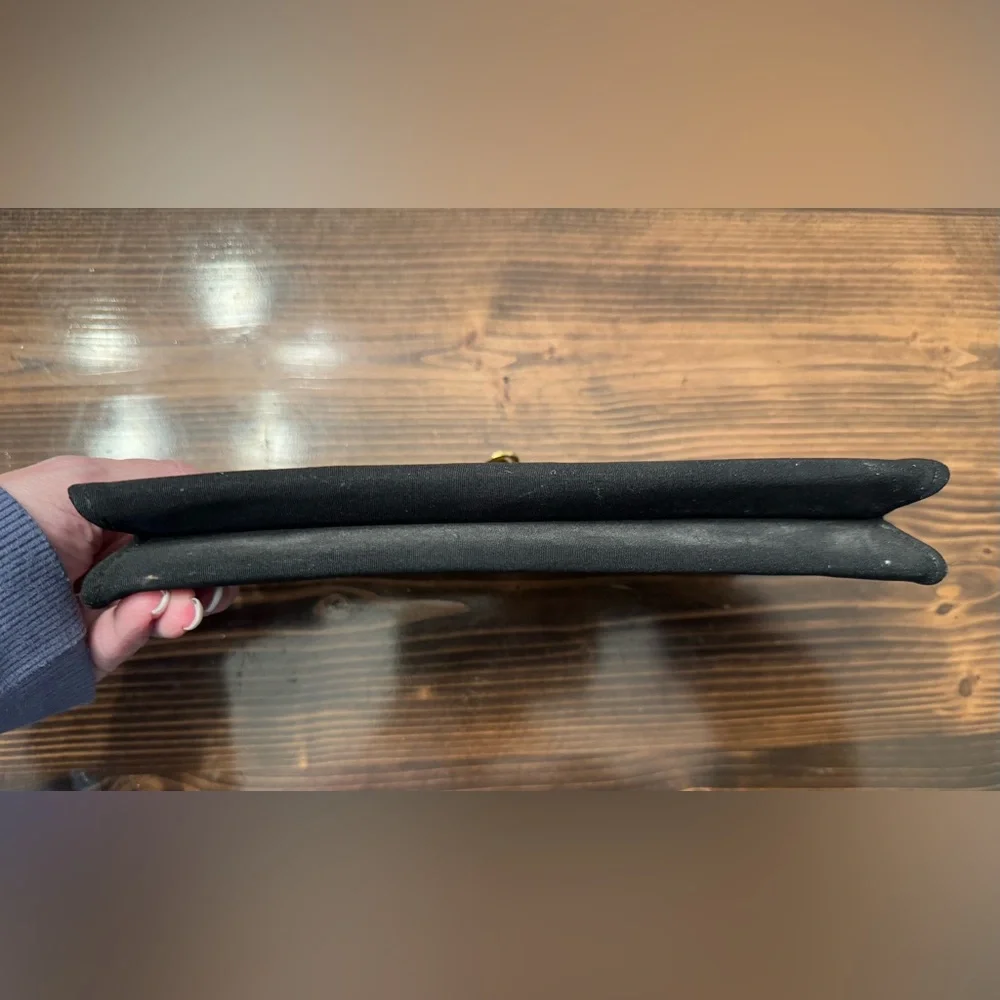 Vintage‎ Elegant Black Clutch with Gold Accents